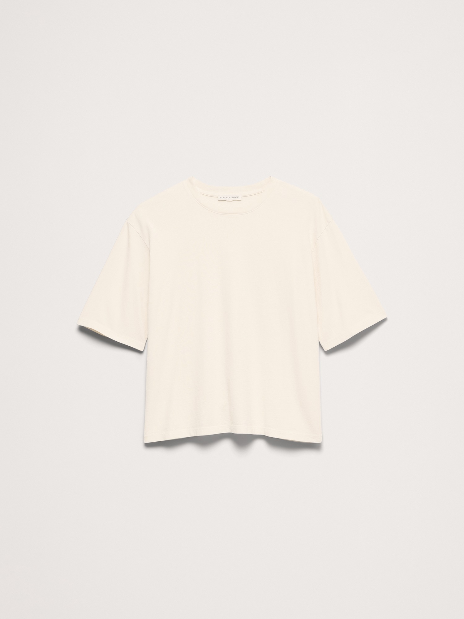 Женская футболка Banana Republic Oversized Vintage Cotton, цвет: Алебастровый молочно-белый — фото 4