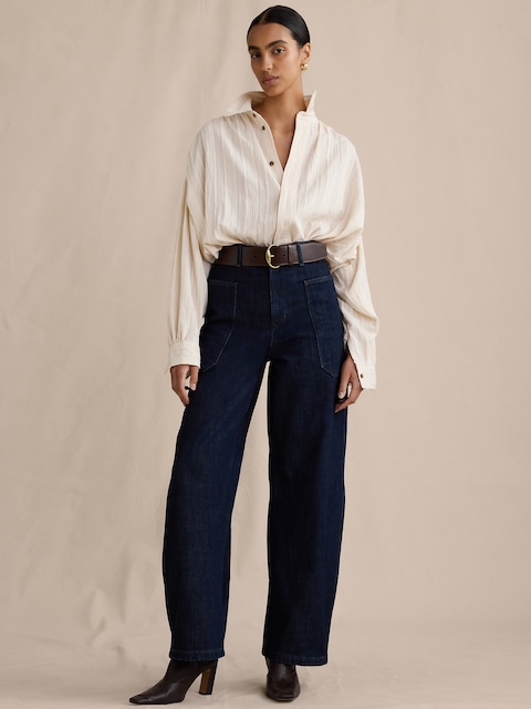 Ultra High-Rise Barrel Jean