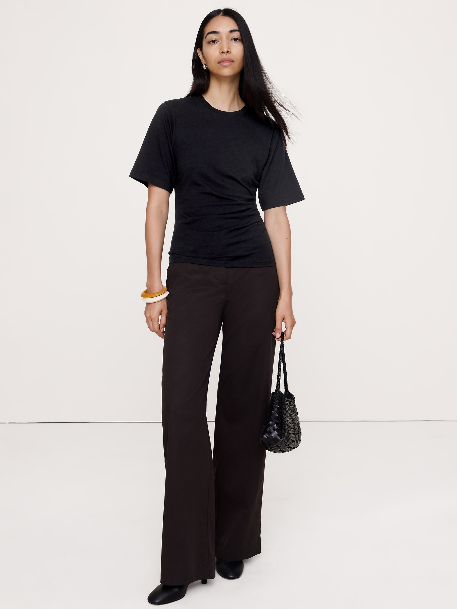 Image number 1 showing, Vintage Cotton Ruched-Side T-Shirt