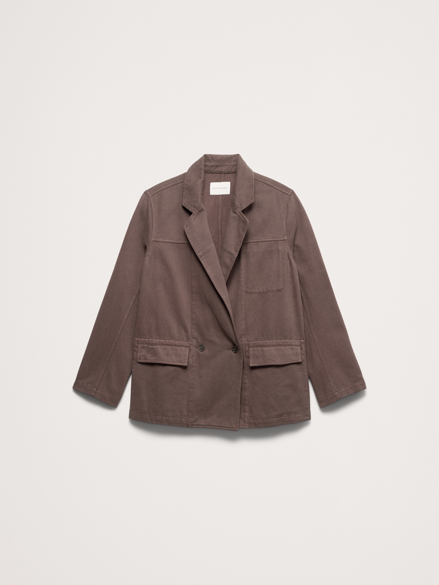 Cotton-Linen Utility Blazer