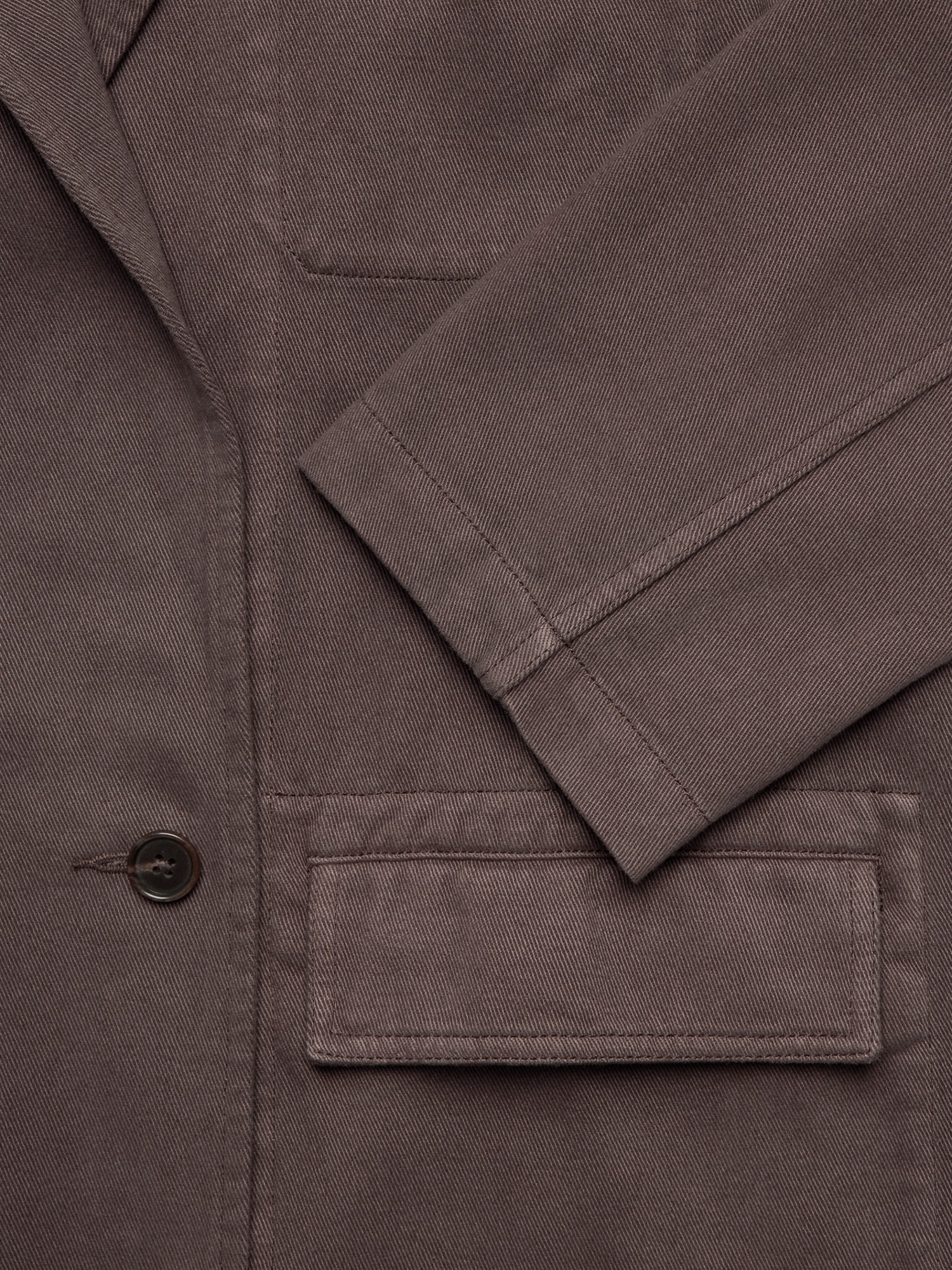 Женский пиджак Banana Republic Cotton-Linen Utility Blazer, цвет: Шоколадный коричневый — фото 5