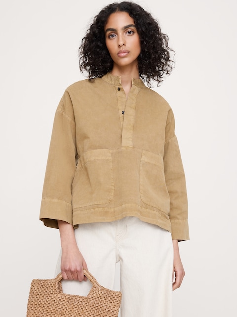 Cotton Popover Top