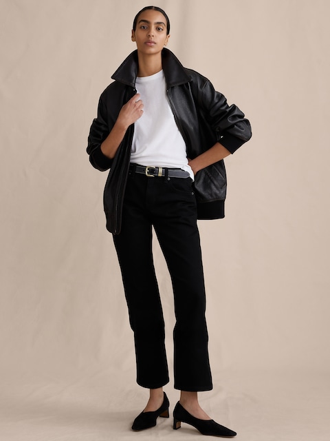 Low-Rise Kick-Straight Jean