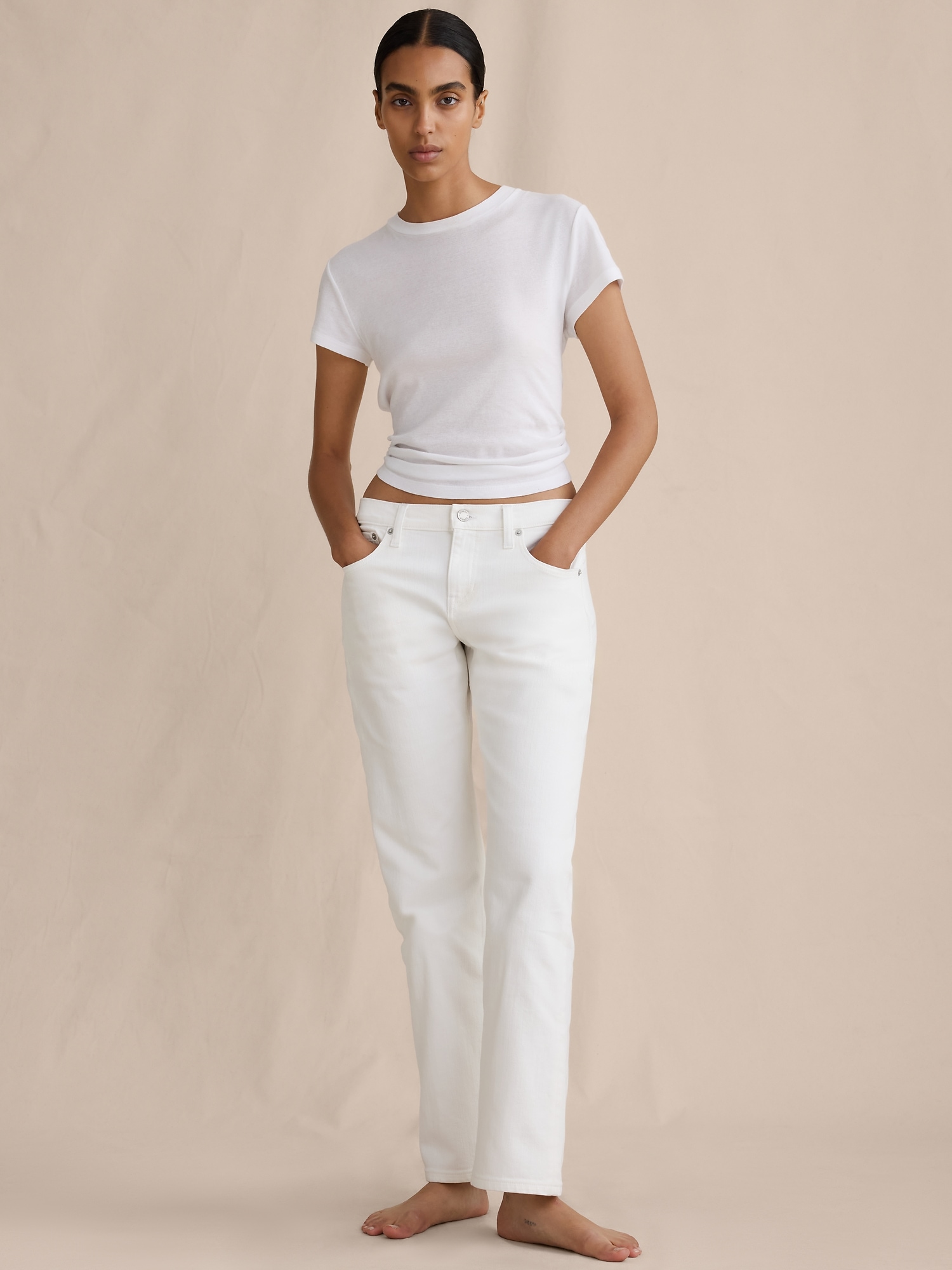 Image number 4 showing, Low-Rise Kick-Straight Jean