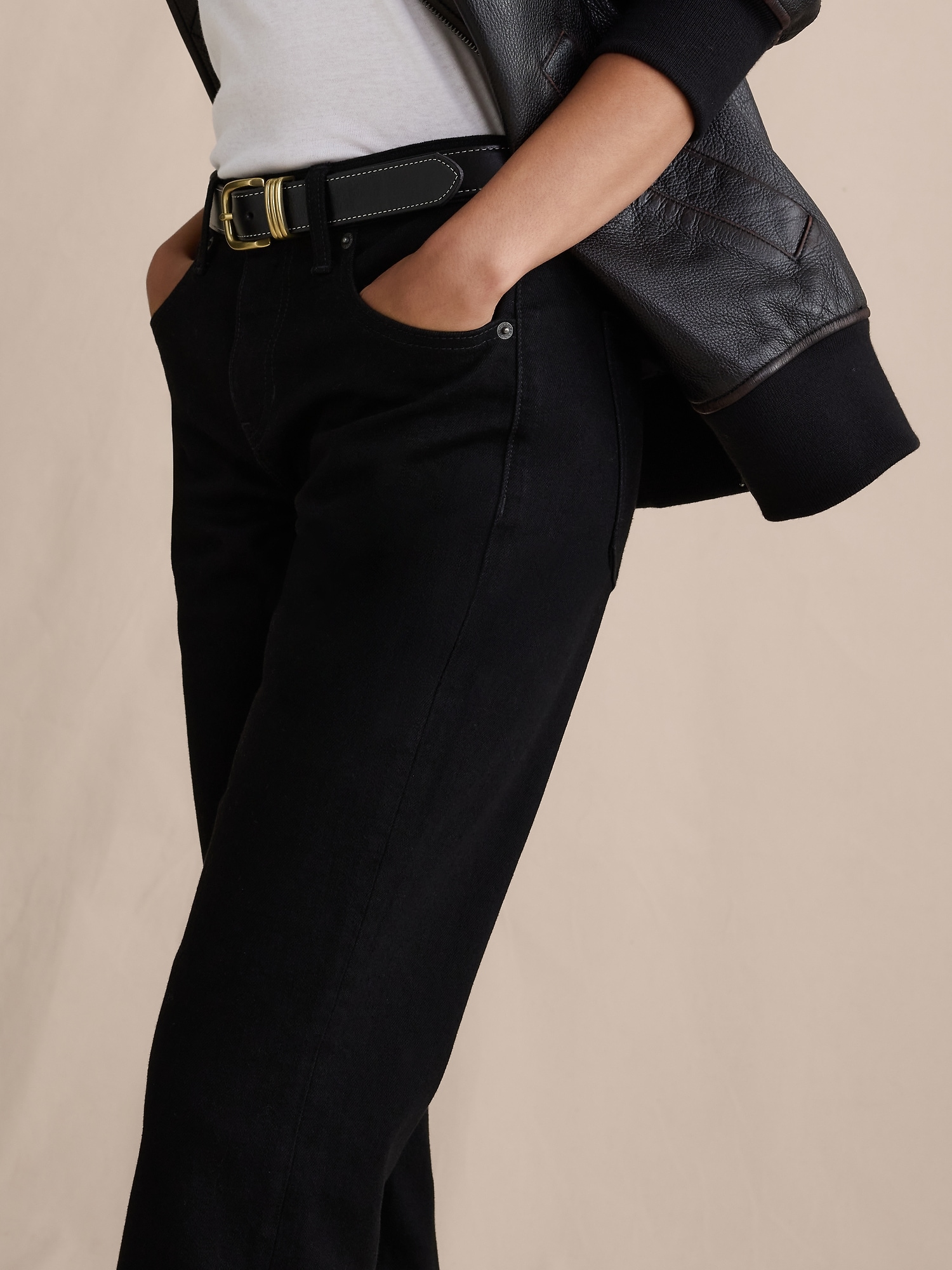 Image number 3 showing, Low-Rise Kick-Straight Jean