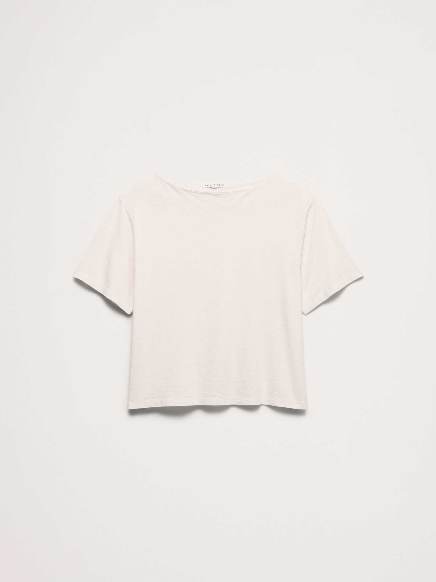 Image number 4 showing, Cotton Slub Boat-Neck T-Shirt