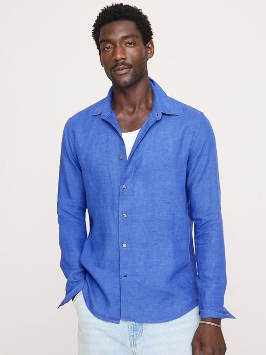 BANANA REPUBLIC linen shirt リネン Size XL Standard-Fit Linen Shirt | Banana Republic