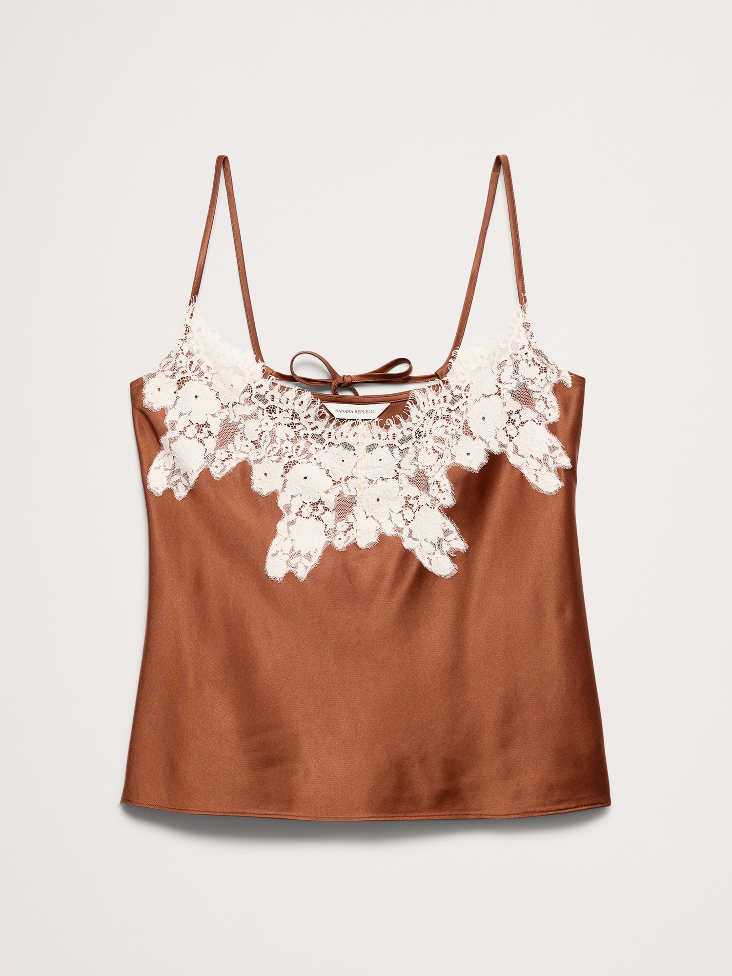 Image number 6 showing, Stretch-Satin Lace-Trim Camisole