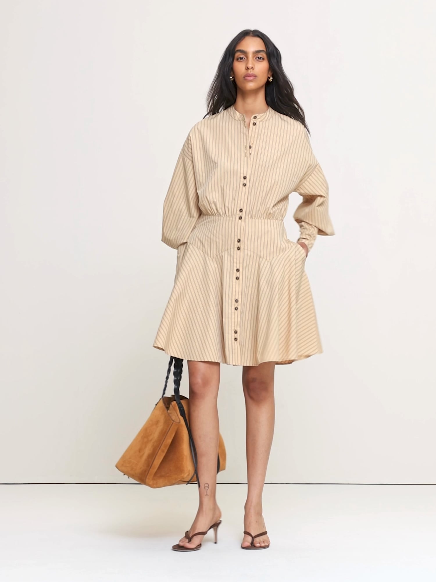 Gigot Sleeve Mini Dress - thumbnail 6