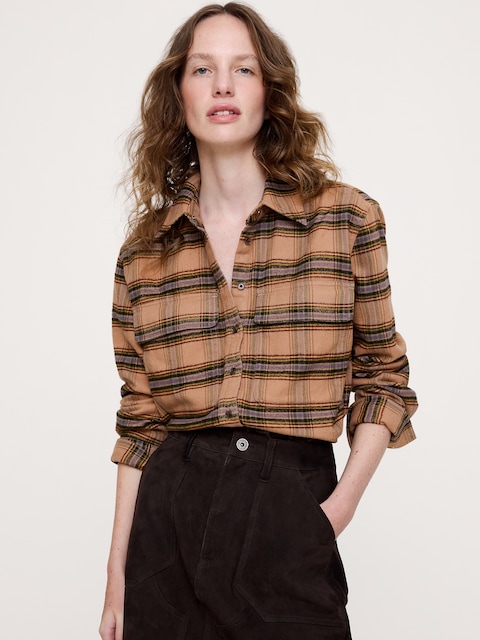 Oversized Cotton Twill Utility Pocket Shirt