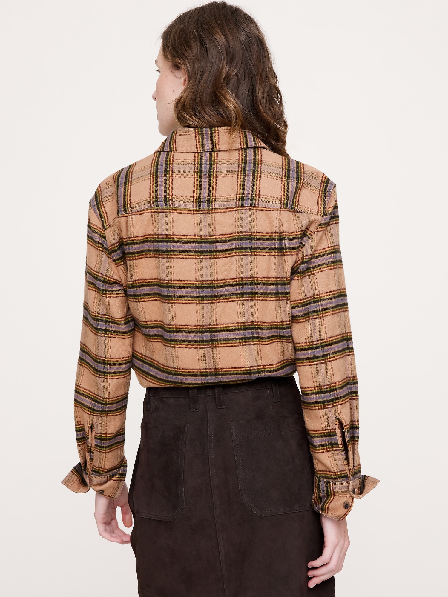 Oversized Cotton Twill Utility Pocket Shirt