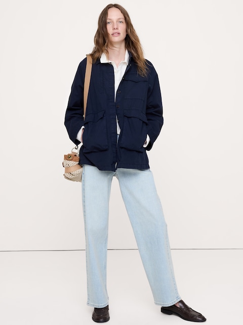 Cotton Twill Shirt Jacket