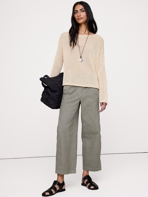 Mid-Rise Relaxed Painter Pull-On Pant