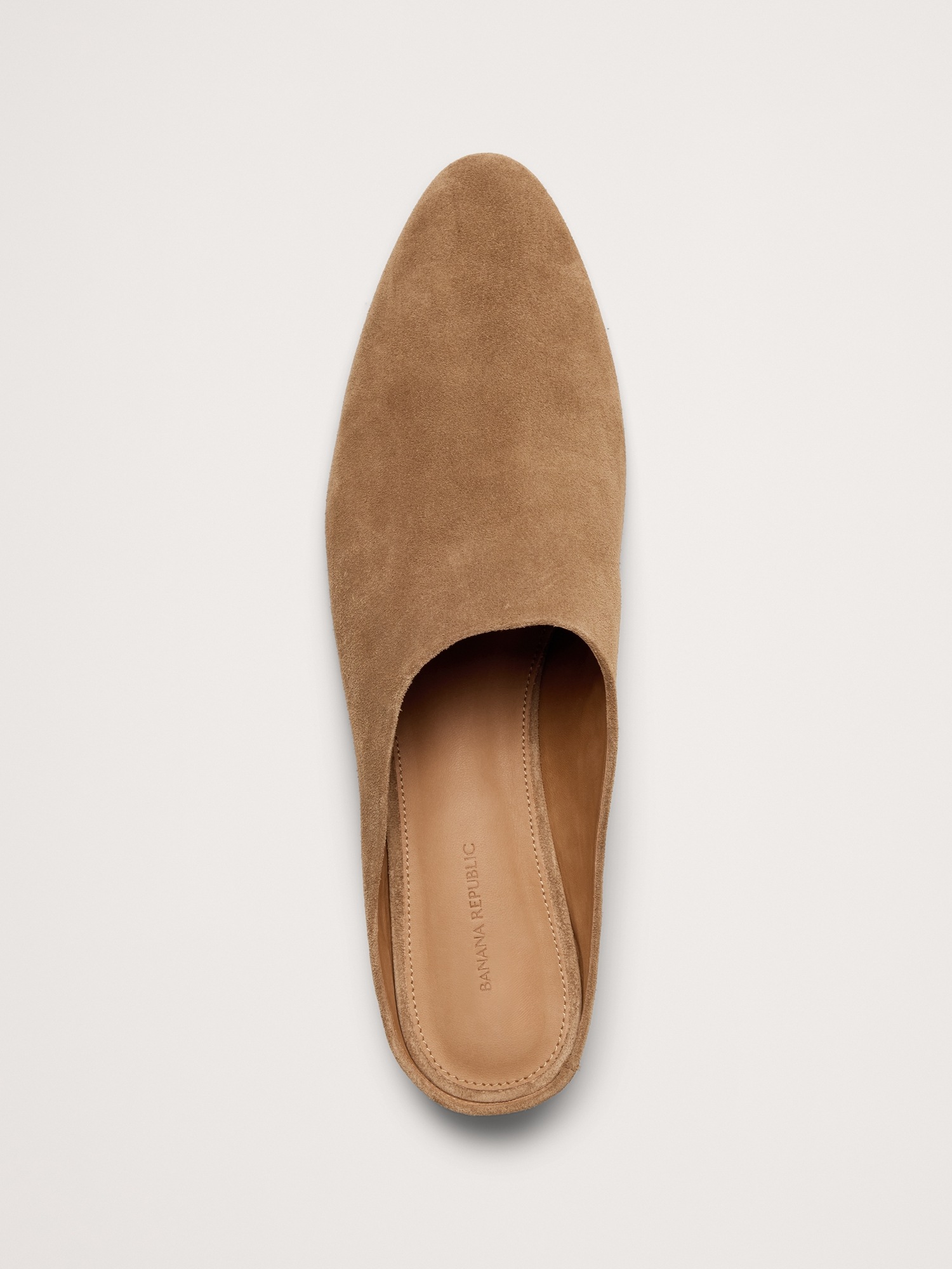 Женские сабо Banana Republic Italian Mule, цвет: Бежевый замшевый — фото 5