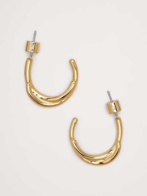 Dashed Twist Hoop Earrings