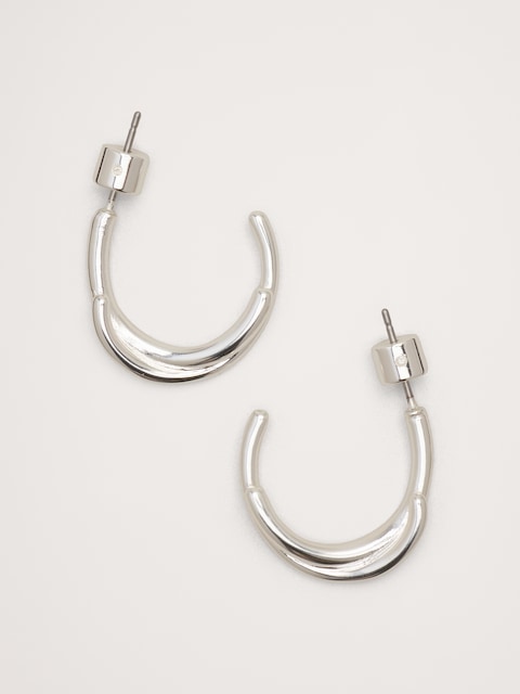 Dashed Twist Hoop Earrings
