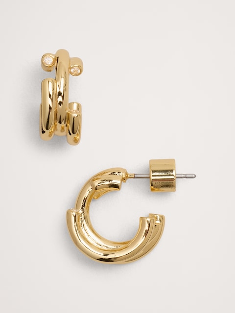 Mini Dashed Hoop Earrings