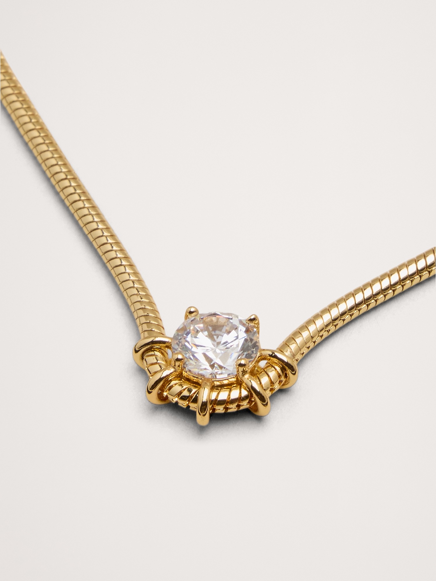 Женское колье Banana Republic Gem Droplet, цвет: Светлый золотой — фото 3