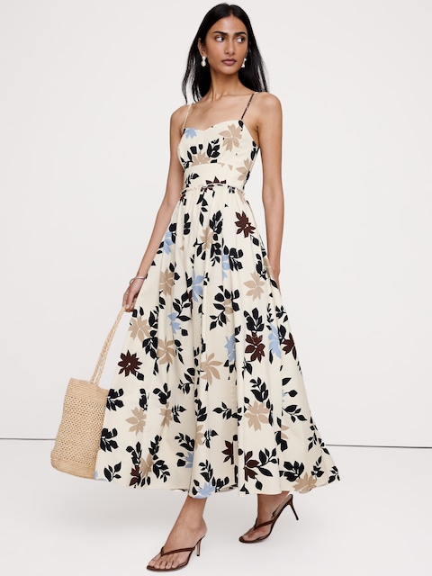 Soft Cotton Corset Maxi Dress