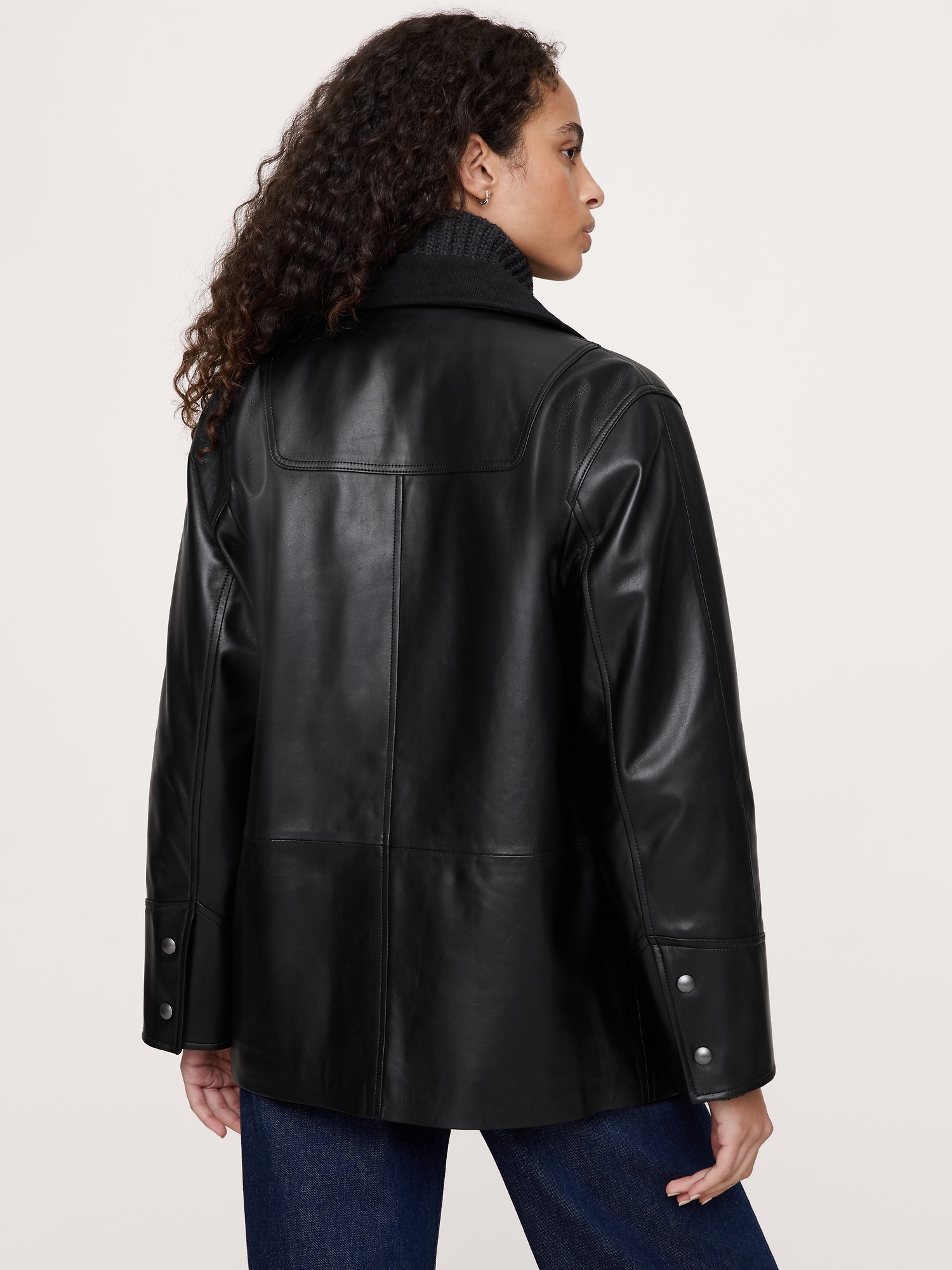 Heritage Leather Barn Jacket - thumbnail 2