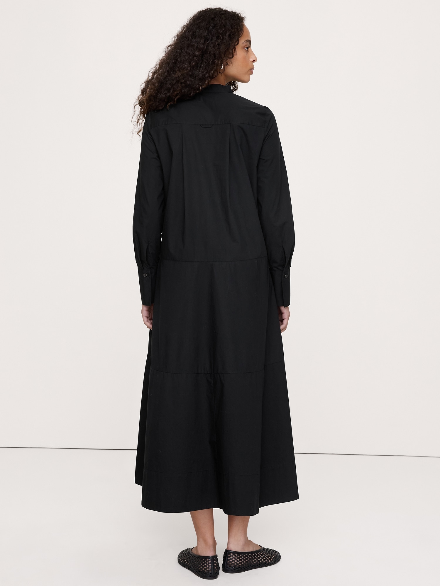 Cotton Trapeze Shirt Dress - thumbnail 7