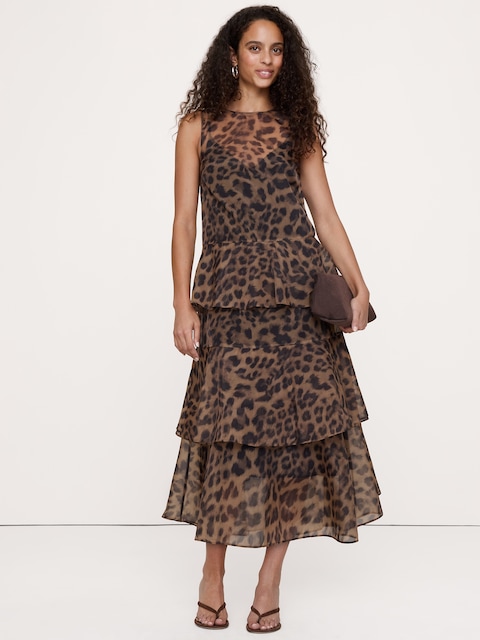 Organza Tiered Maxi Dress