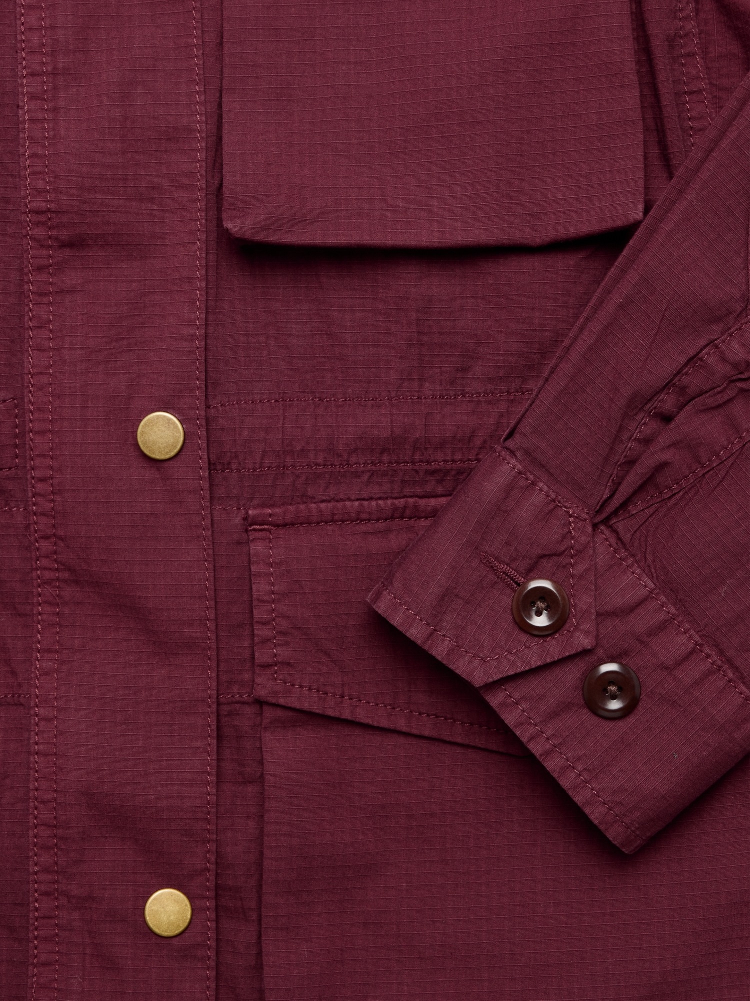 Женская куртка Banana Republic Ripstop Cotton Flight, цвет: Бордовый — фото 6