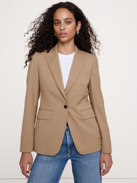 Slim Italian Lightweight Wool Blazer