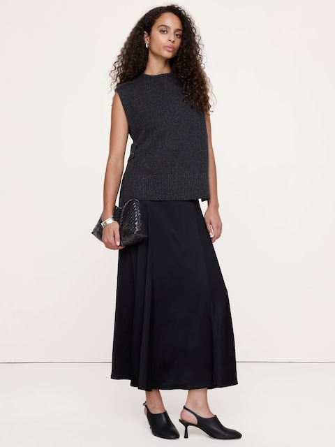 Wool-Cashmere Side-Snap Sweater Vest