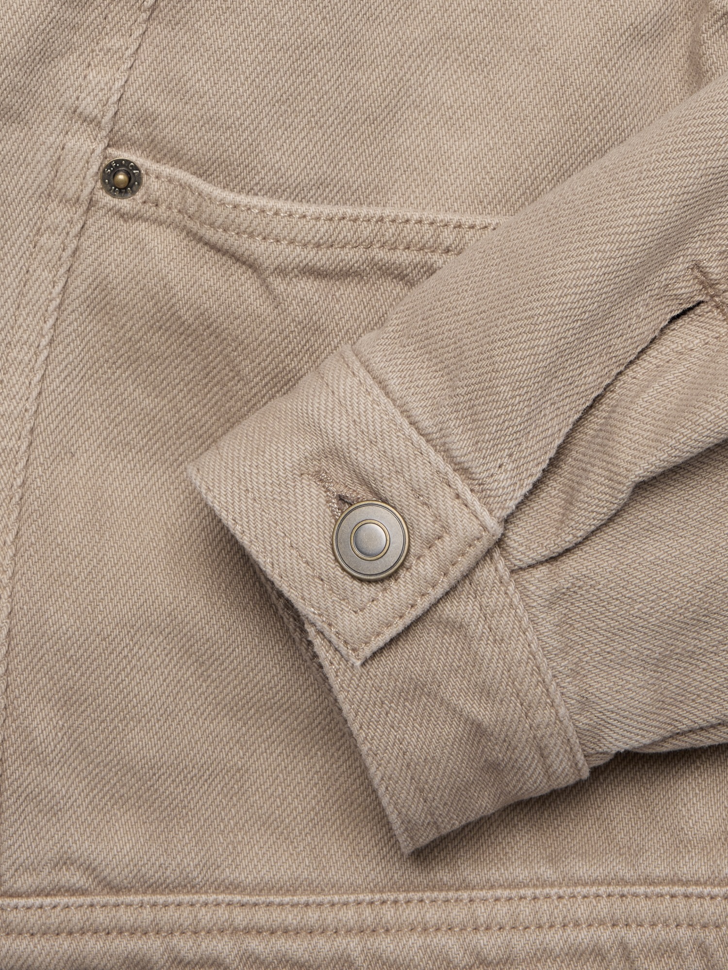 Женская куртка Banana Republic Archive Reissue Denim Jacket, цвет: Бежевый — фото 5