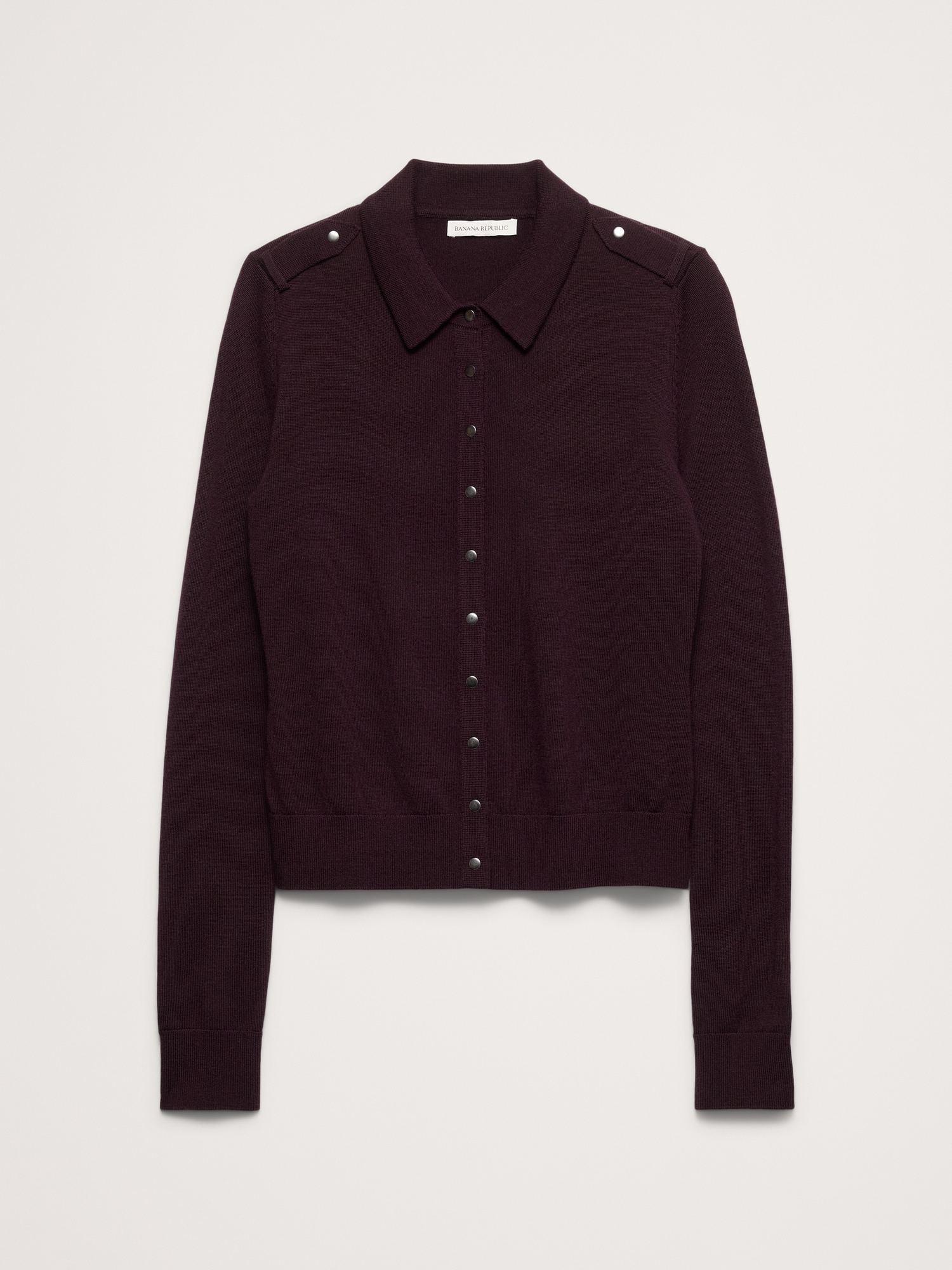 Merino Polo Cardigan Shirt