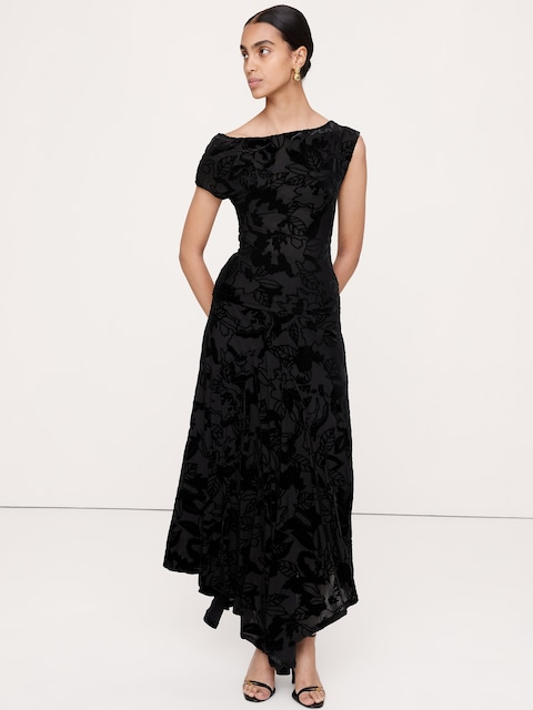 Burnout Velvet Off-Shoulder Top
