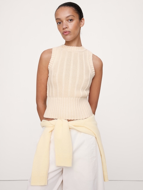 Chunky Cotton Sweater Tank