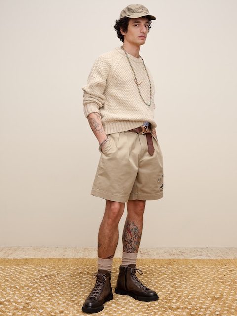 Archive Reissue Pullover Crew-Neck Sweater in Cotton-Wool Blend - Pelican Off