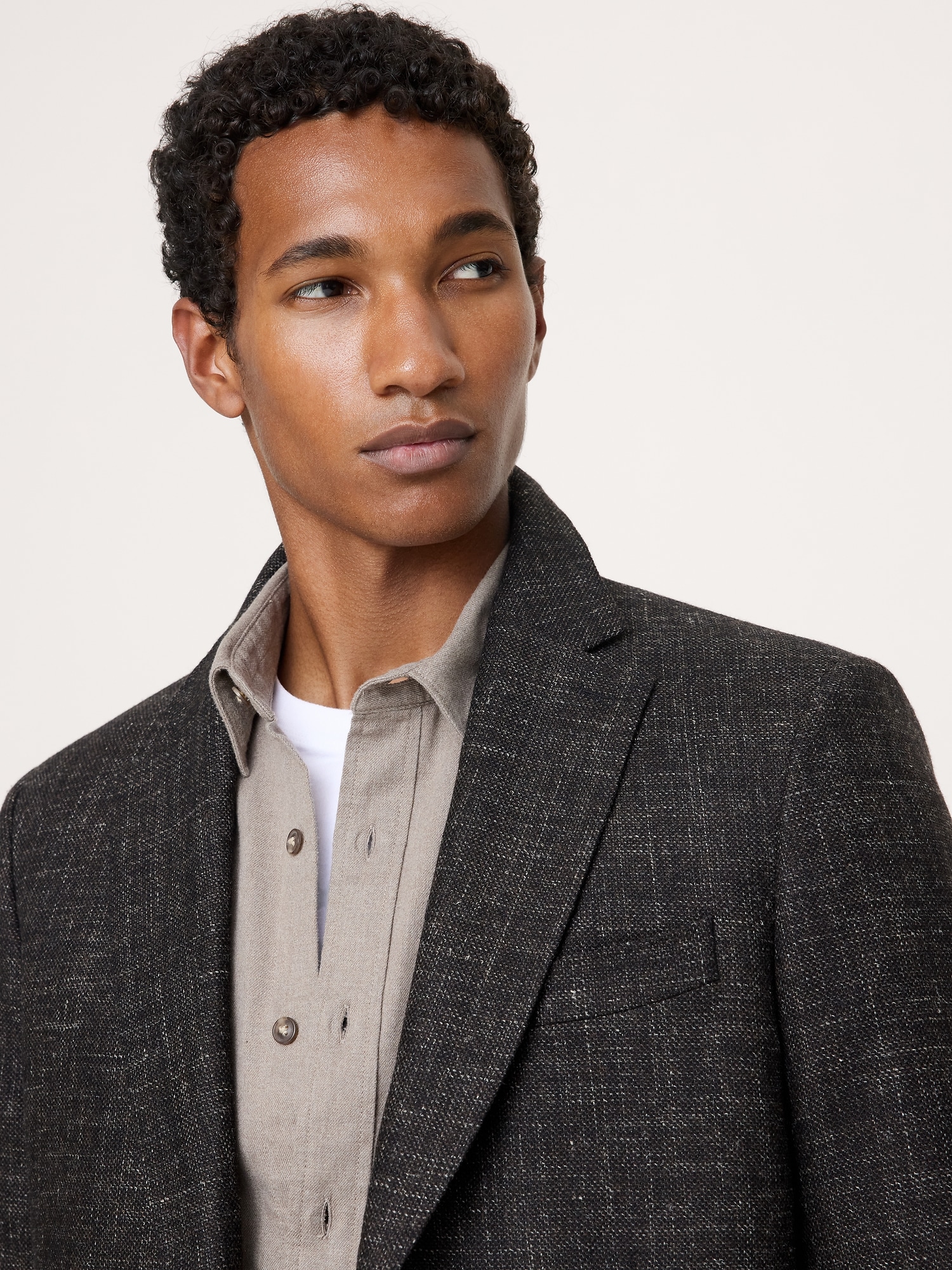 Tailored Slim Italian Wool-Blend Suit Jacket