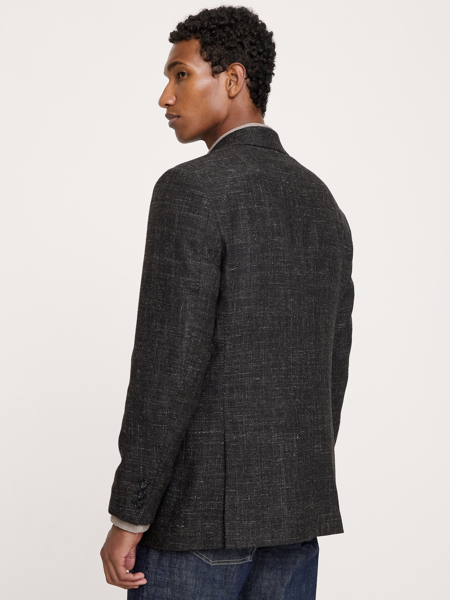Tailored Slim Italian Wool-Blend Suit Jacket