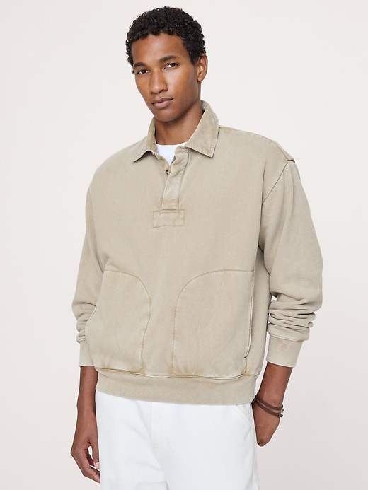 Archive Reissue French Terry Rugby Jersey | Banana Republic