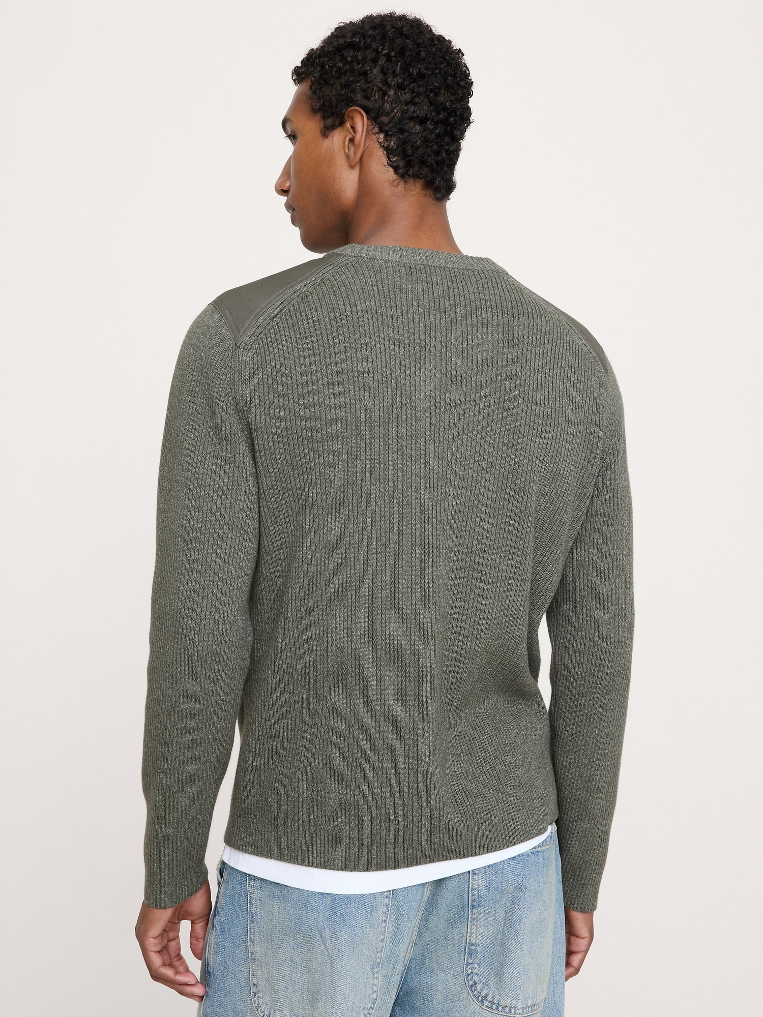 Slim Cotton Utility Sweater - thumbnail 2