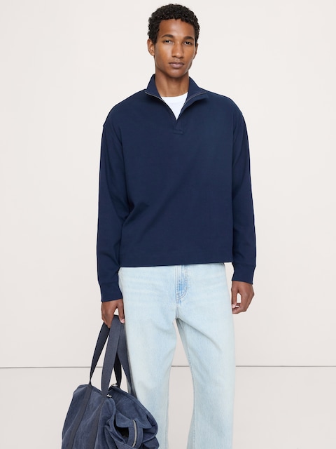 Luxury-Touch Half-Zip Pullover