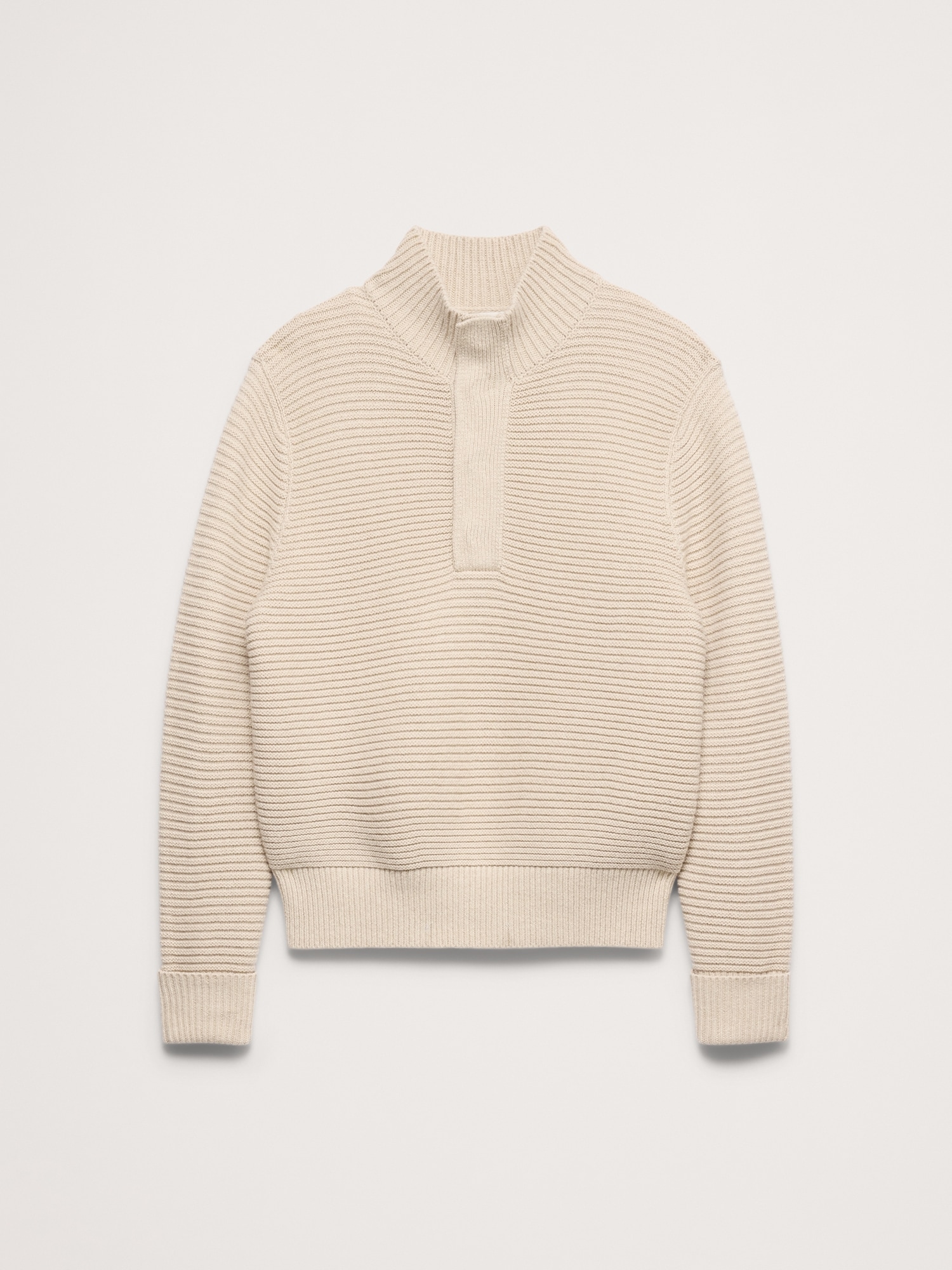 Italian Merino-Blend Mock-Neck Sweater