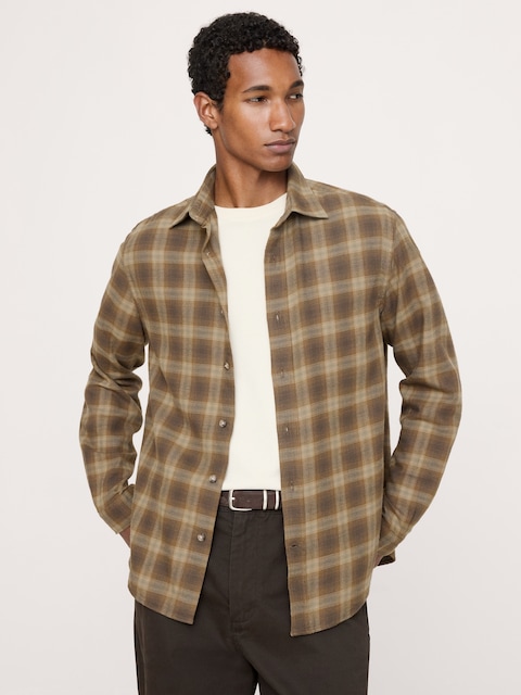 Standard-Fit Lightweight Flannel Shirt