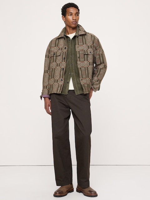Relaxed-Fit Cotton Jacquard Overshirt