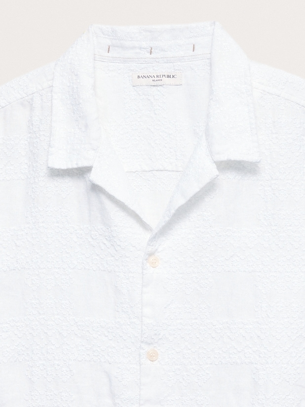 Relaxed-Fit Embroidered Linen Resort Shirt - thumbnail 9