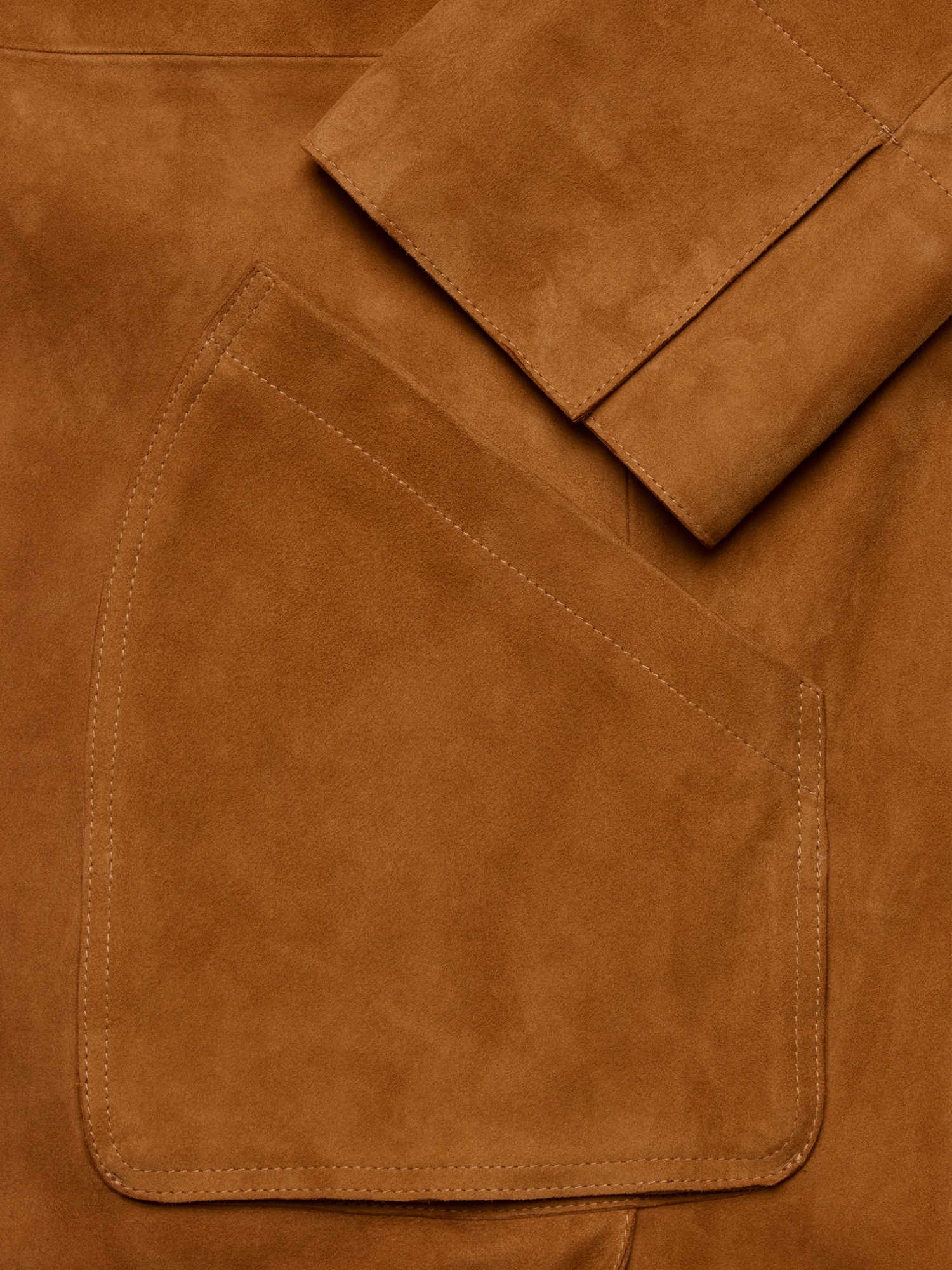 Женское пальто Banana Republic x La Ligne The Suede Wrap, цвет: Карамельный коричневый — фото 5