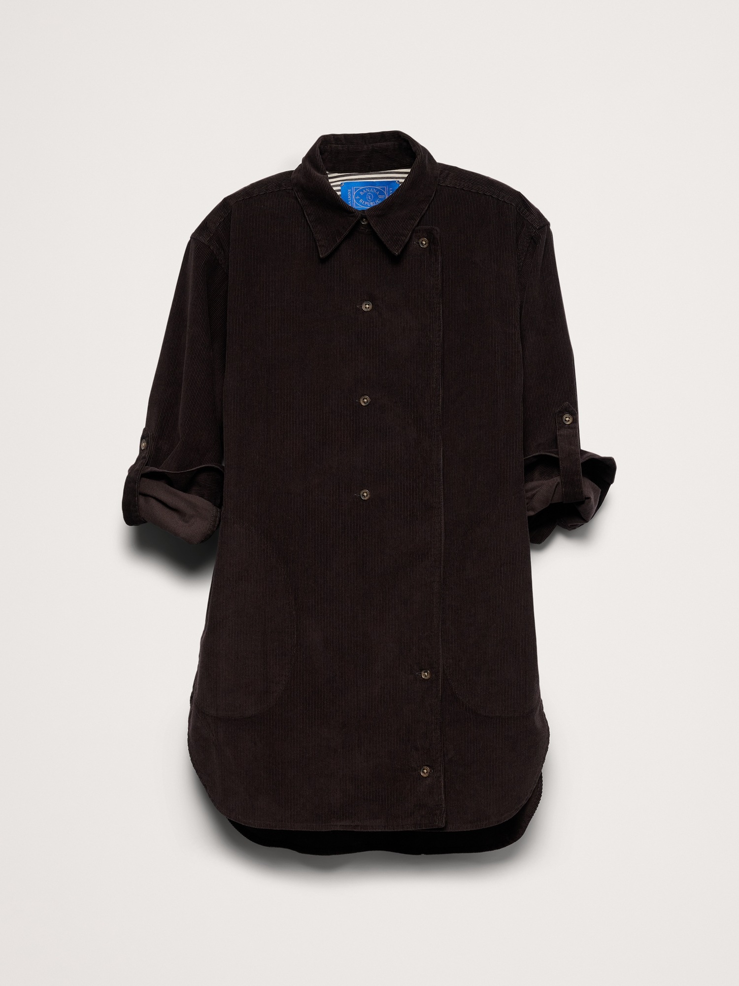 Женская рубашка Banana Republic x La Ligne The Cotton Corduroy, цвет: Коричневый — фото 5