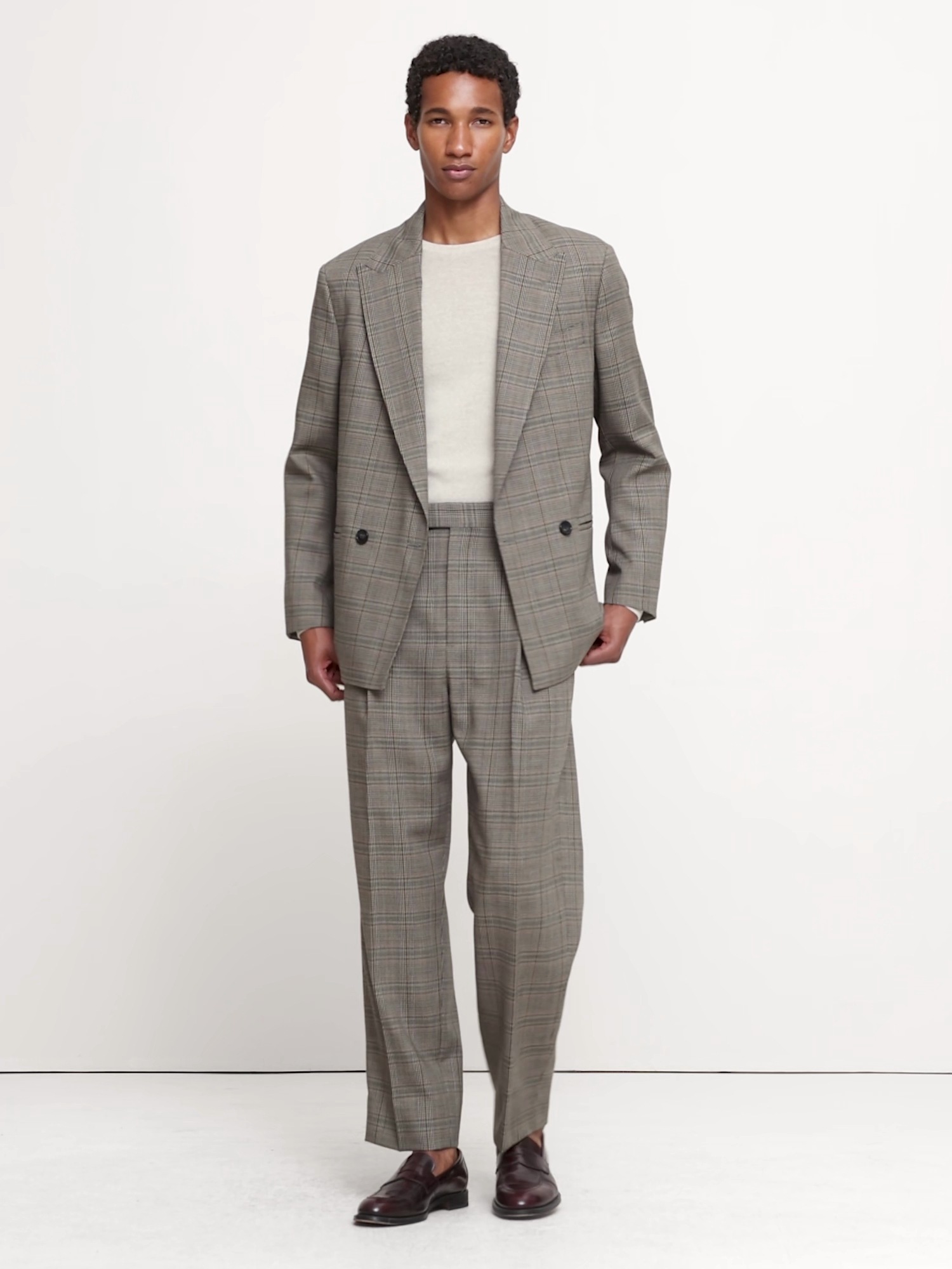 Loose Italian Wool Pleated Suit Pant - thumbnail 8