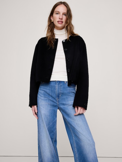 Double-Faced Cropped Jacket