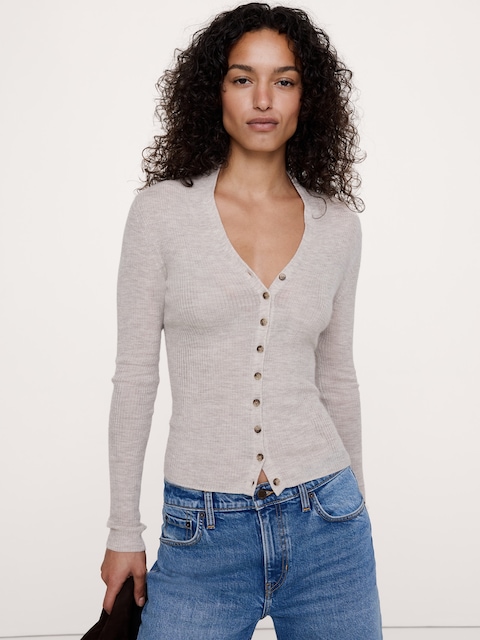 Featherweight Cashmere Shawl Cardigan