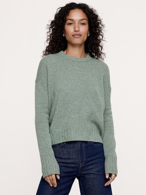 Oversized Midweight Cashmere Crew-Neck Sweater