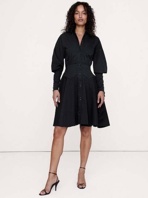 Gigot Sleeve Mini Dress